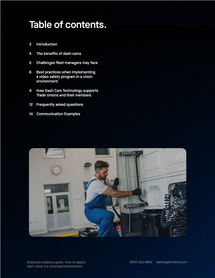 How to Deploy Dashcams in a Union Environment UK