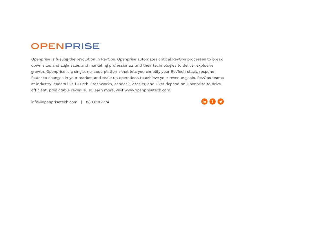 Openprise Survey RevOps Reality Check 2021