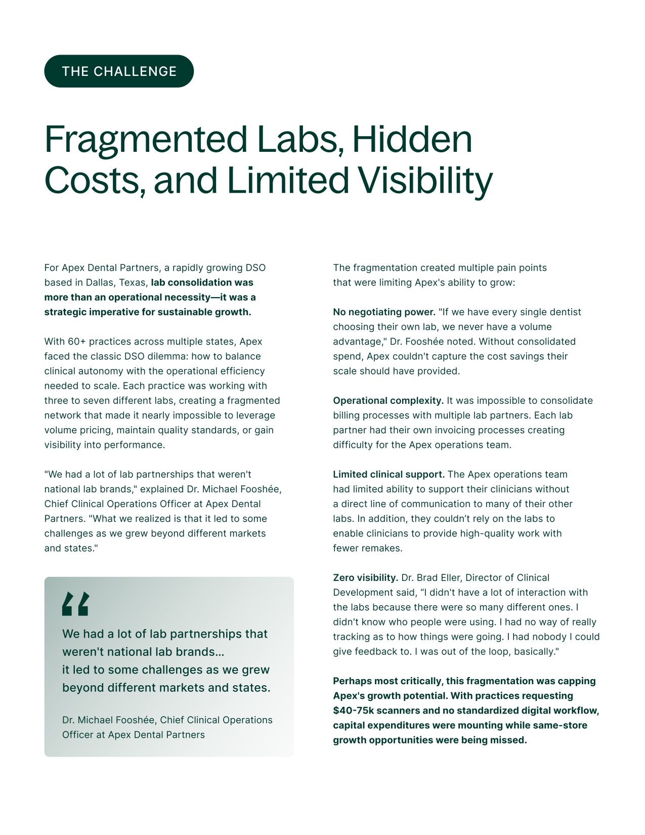 How Apex Dental Partners Transformed Lab Consolidation Into Revenue Growth