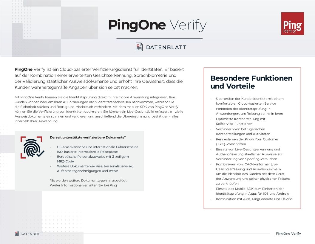 PingOne Verify