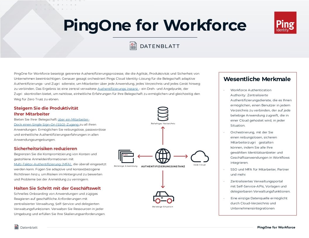 PingOne for Workforce