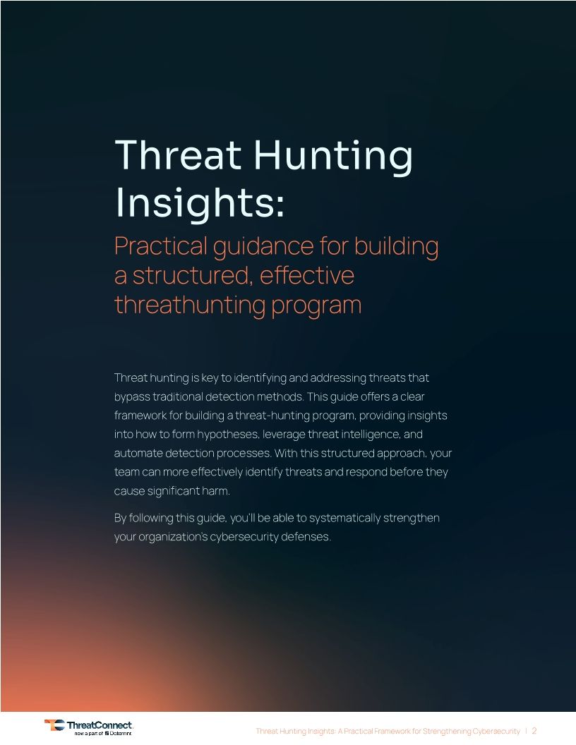 Operationalizing Threat Hunting
