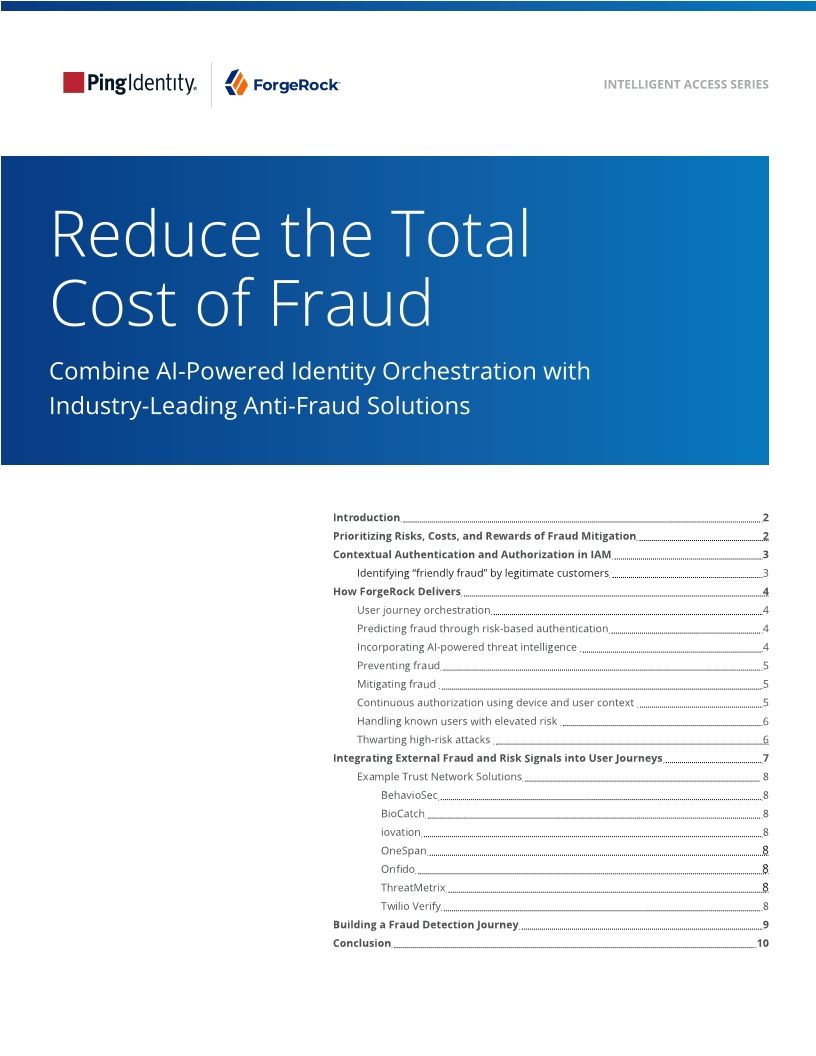 Reduce the Total Cost of Fraud