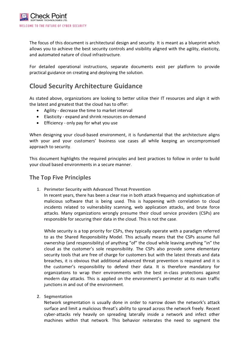 Check Point Secure Cloud Bluprint