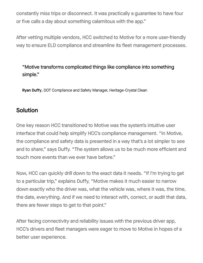 Heritage Crystal Clean | Motive