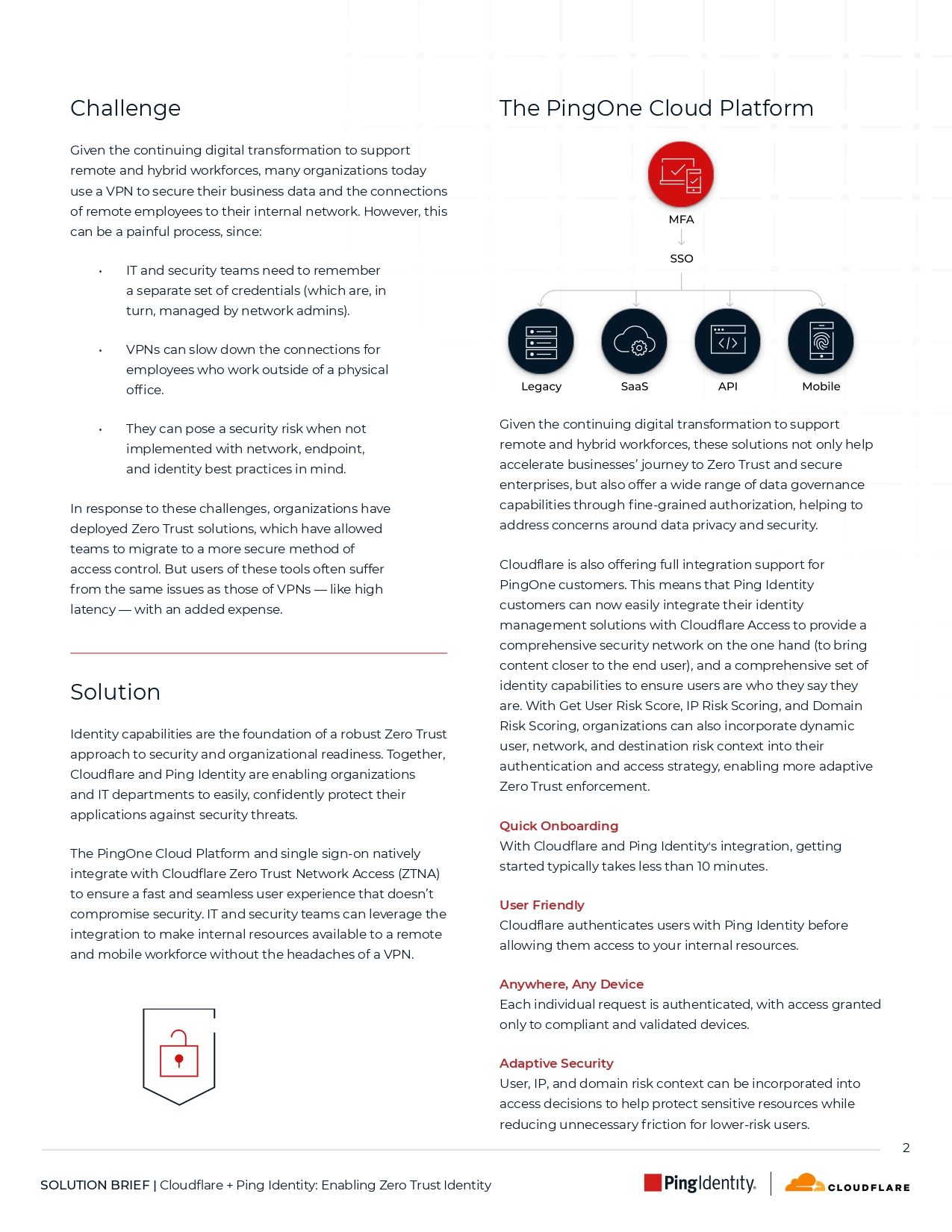 Cloudflare + Ping Identity: Enabling Zero Trust Identity-Defined Security for the Modern Enterprise