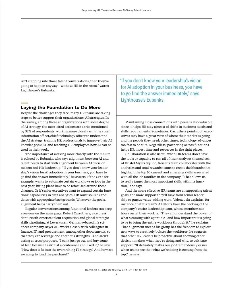 Empowering HR teams to become AI-savvy talent leaders