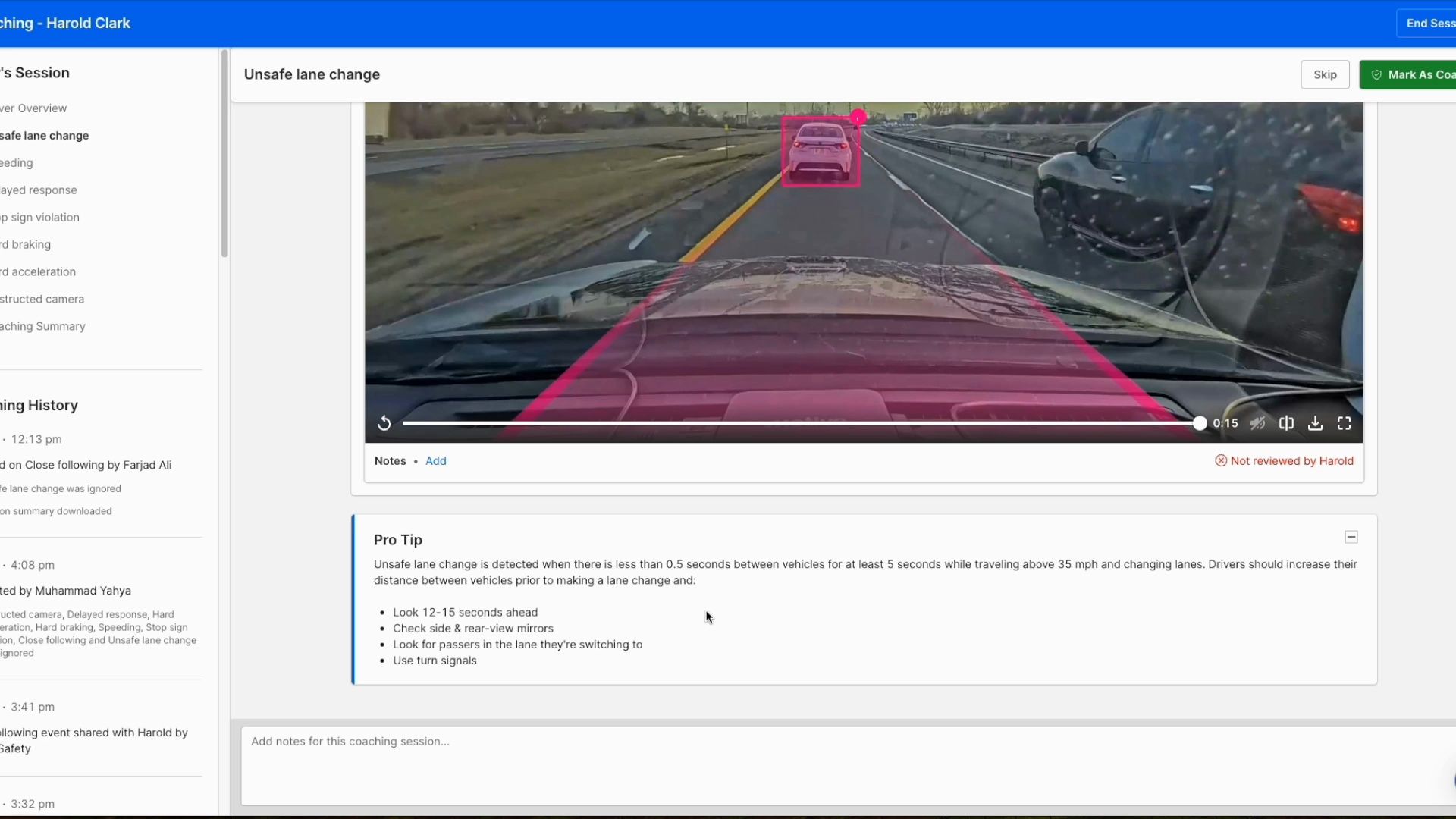 Coaching - Dashboard and Driver App