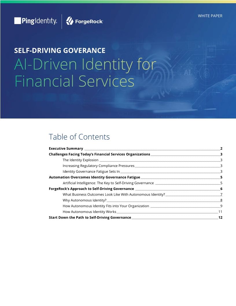 AI-Driven Identity Governance for Financial Services
