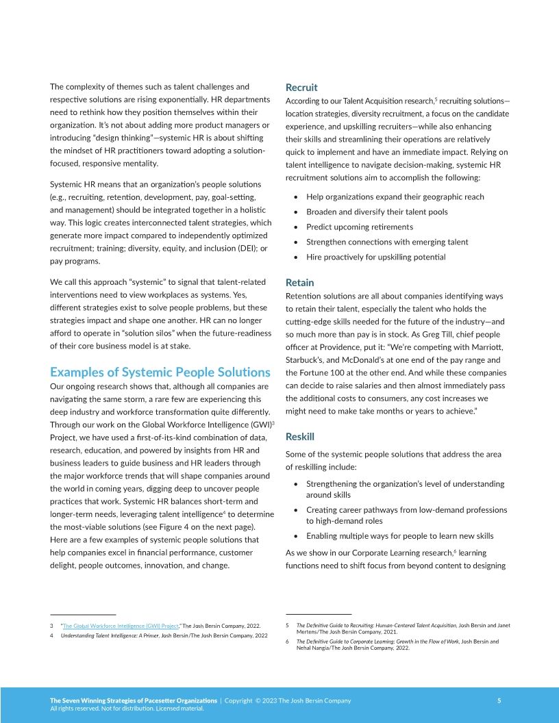 The Seven Winning Strategies of Pacesetter Organizations