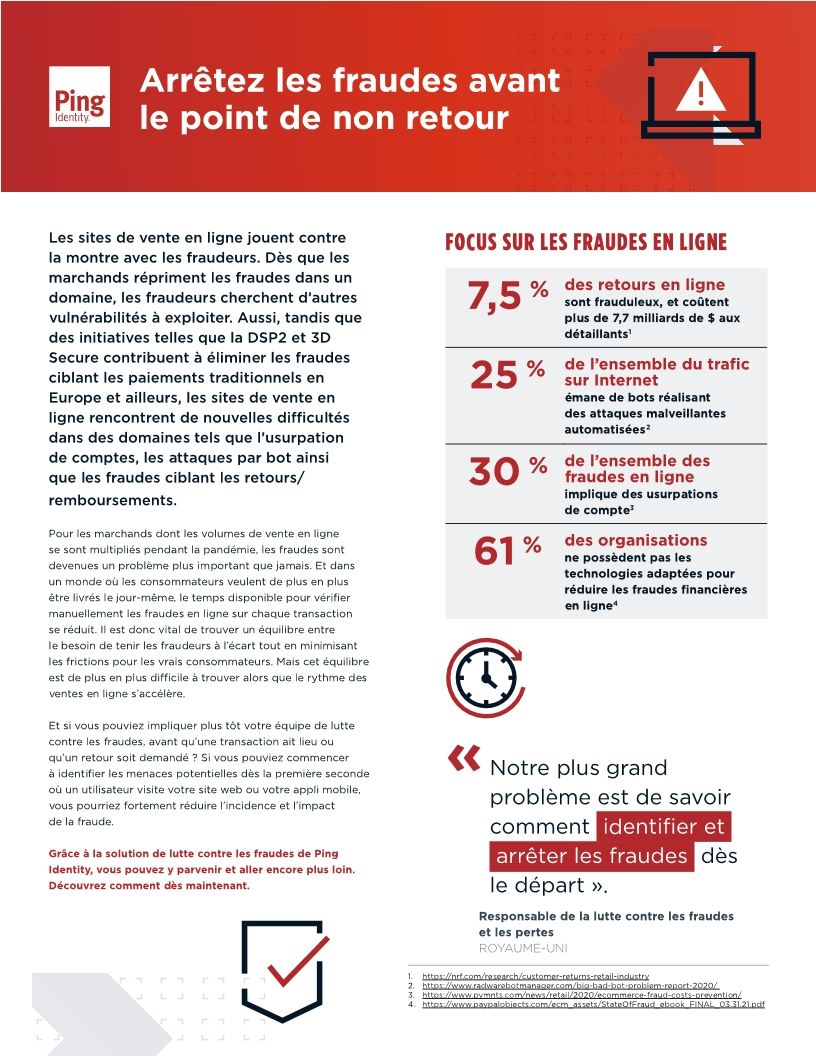 Arrêtez les fraudes avant le point de non retour