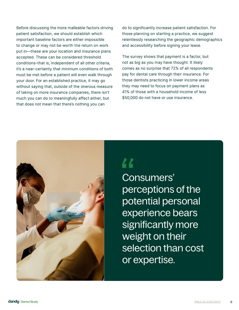 Dandy Dental Study Patient Experience