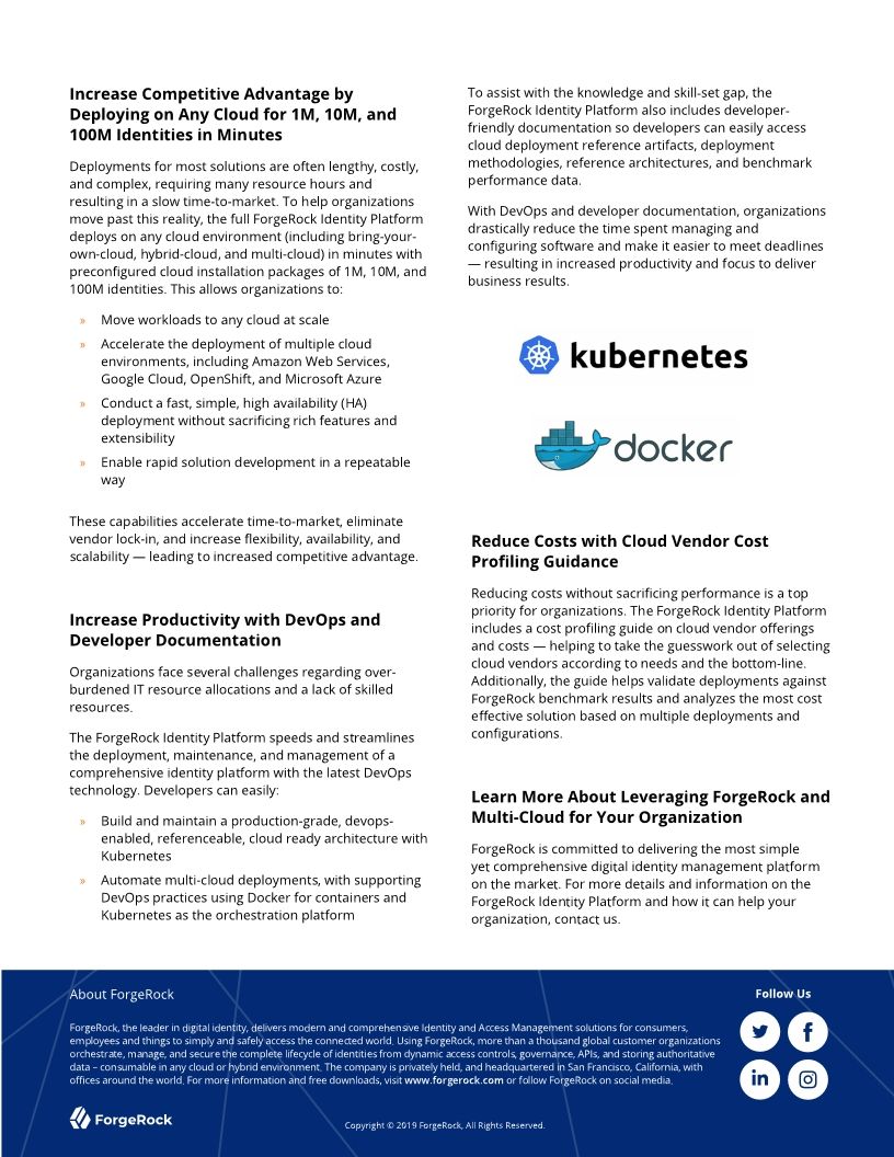Multi-Cloud Deployment for Millions of Identities in Minutes