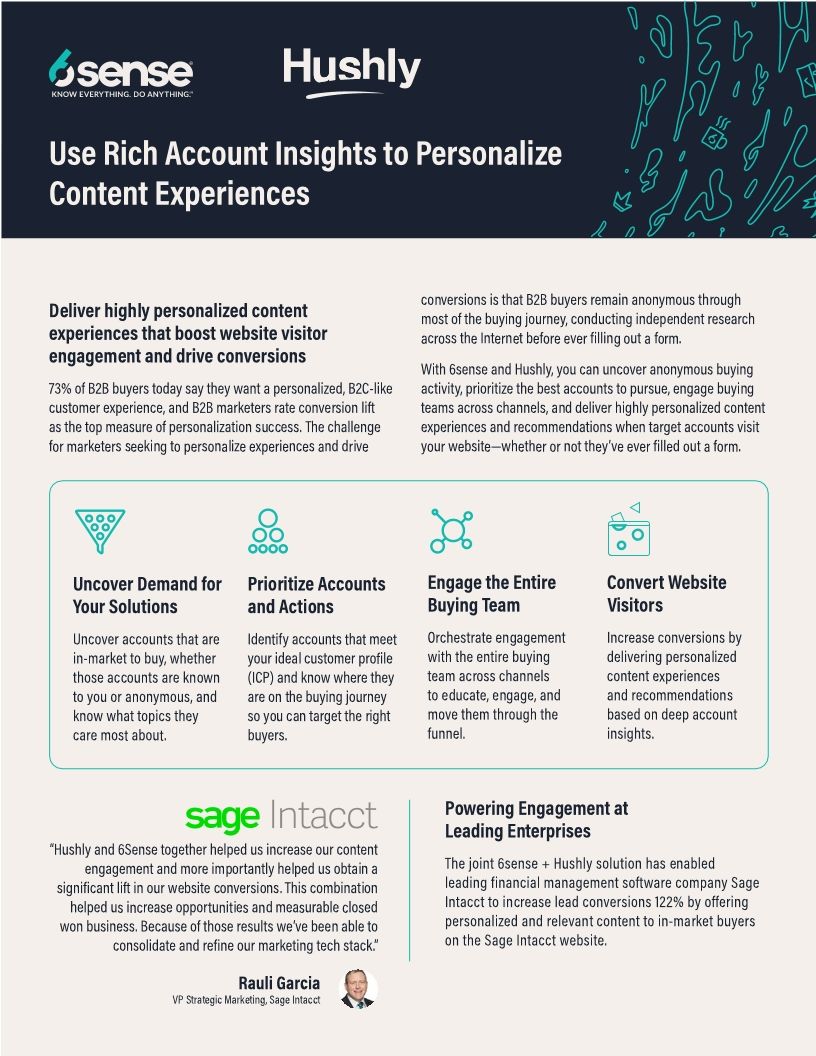 Hushly + 6sense - How We Work Together