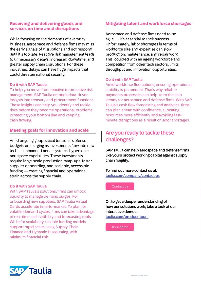 Optimizing working capital in Aerospace and Defence