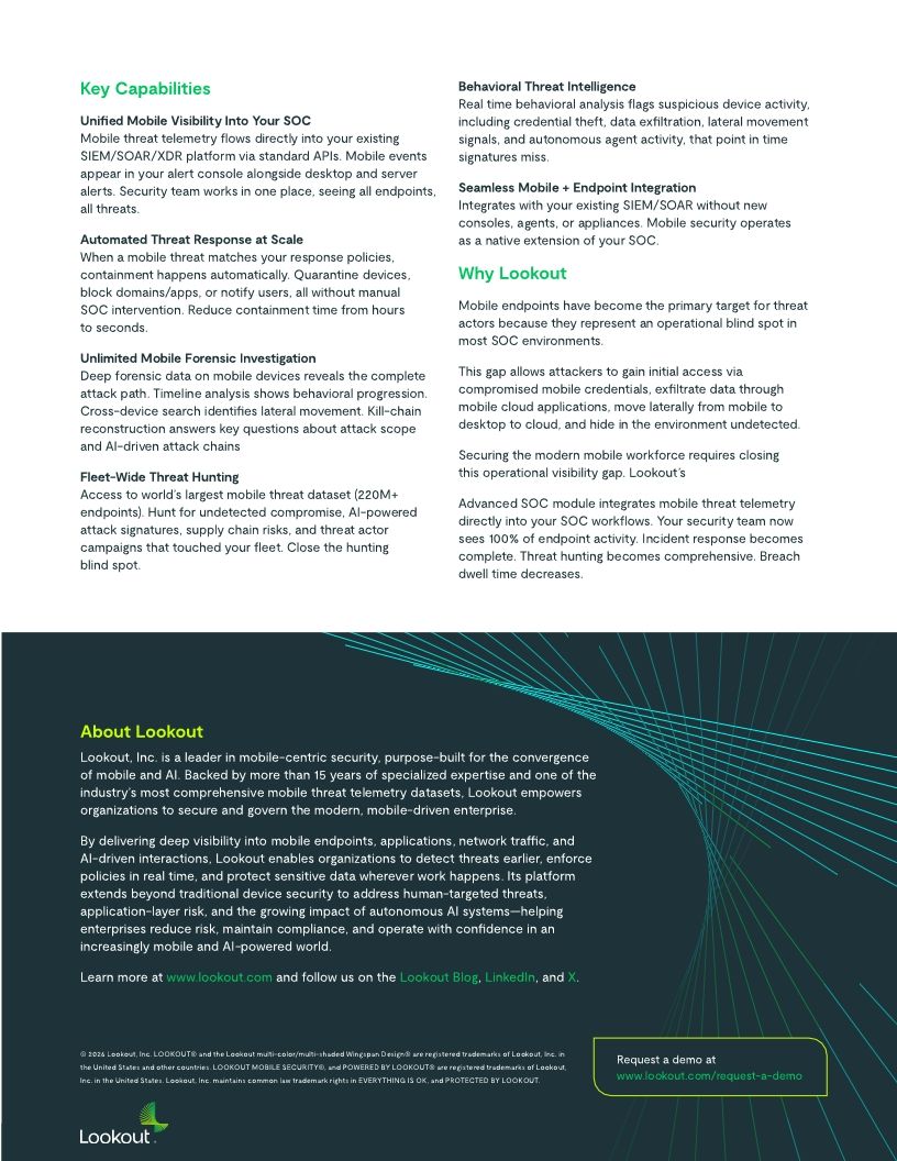 Advanced SOC (Mobile EDR)