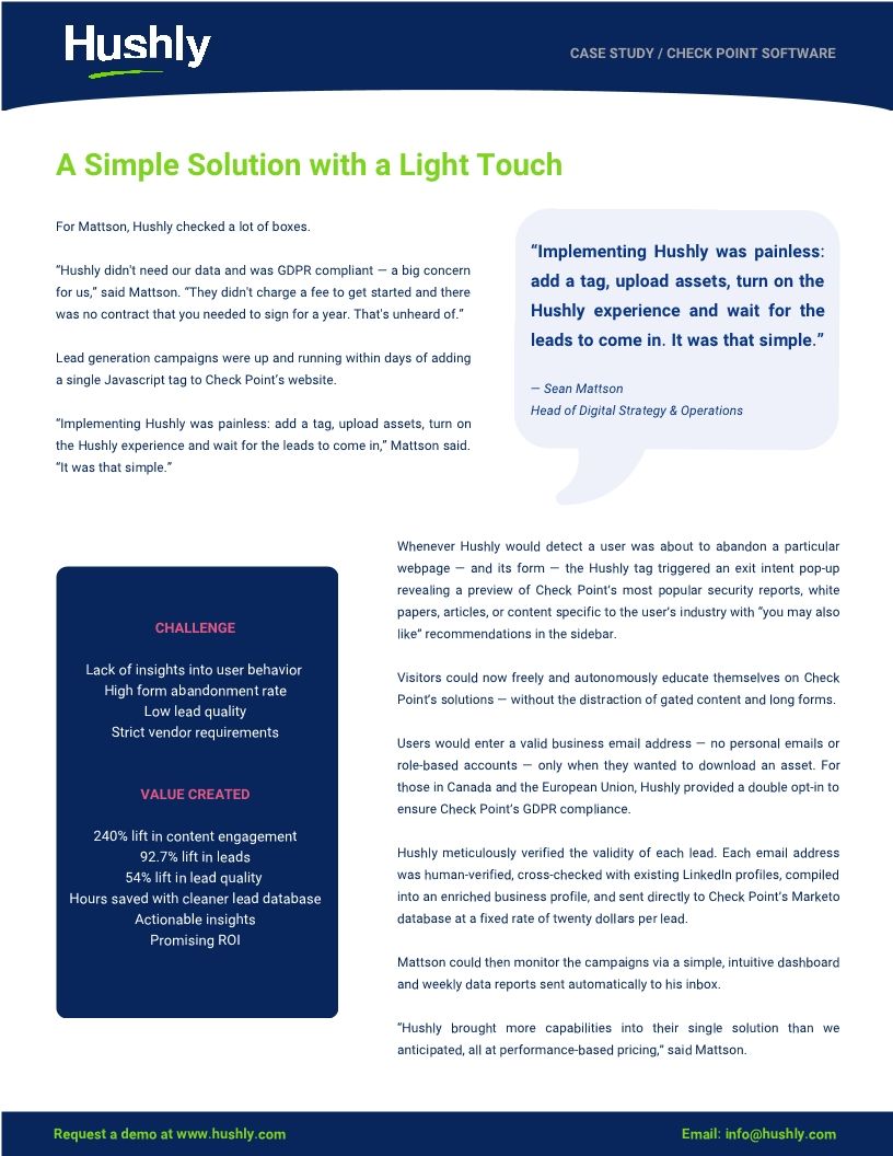 Case Study: Check Point Software