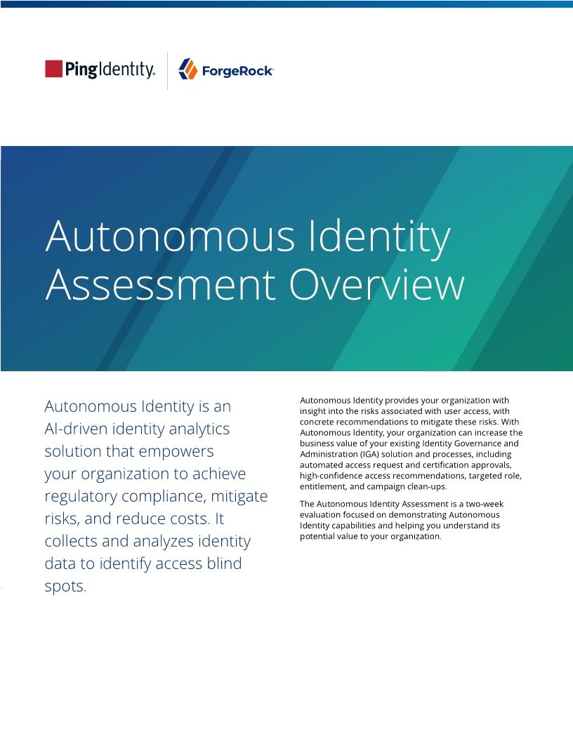 Autonomous Identity Assessment Overview