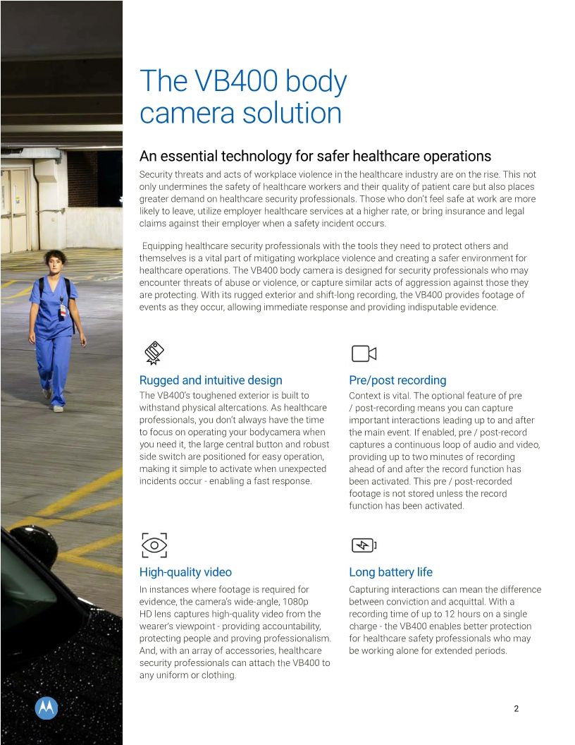 Body Worn Camera Healthcare Brochure