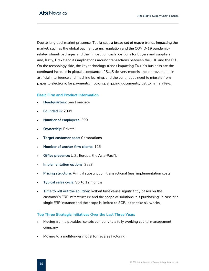 SAP Taulia named a best-in-class vendor for Supply Chain Finance by Aite Novarica Group