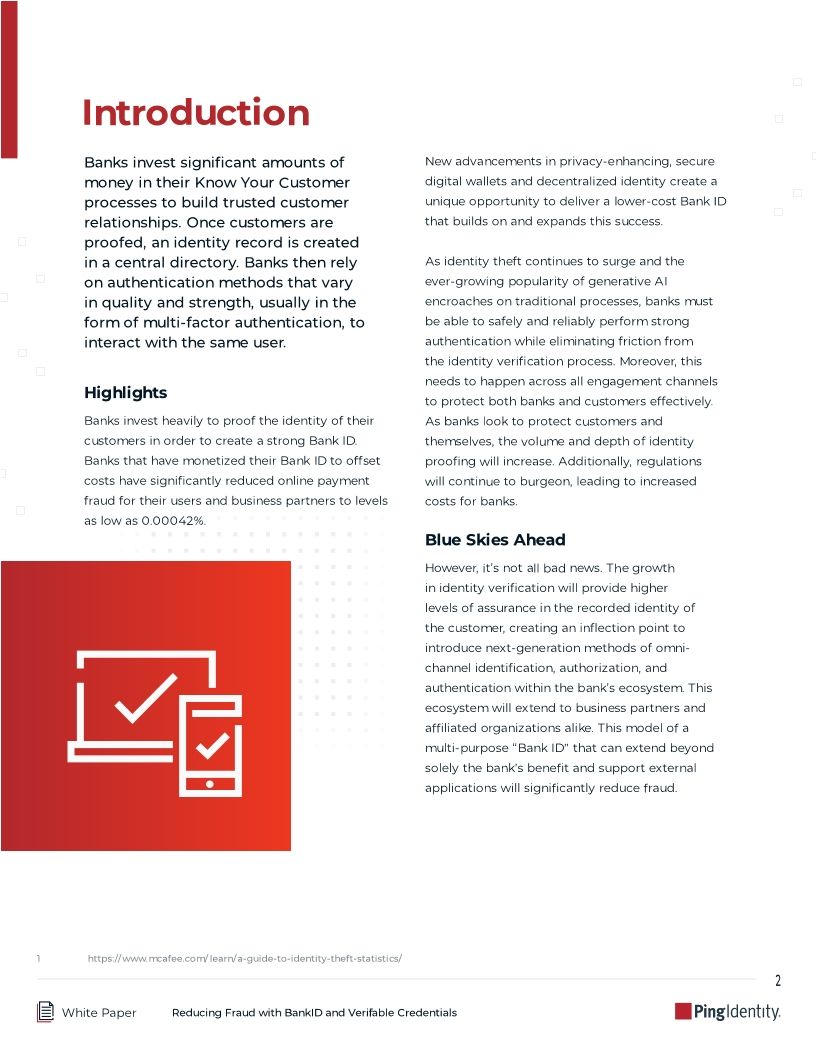 Reducing Fraud with BankID and Verifiable Credentials