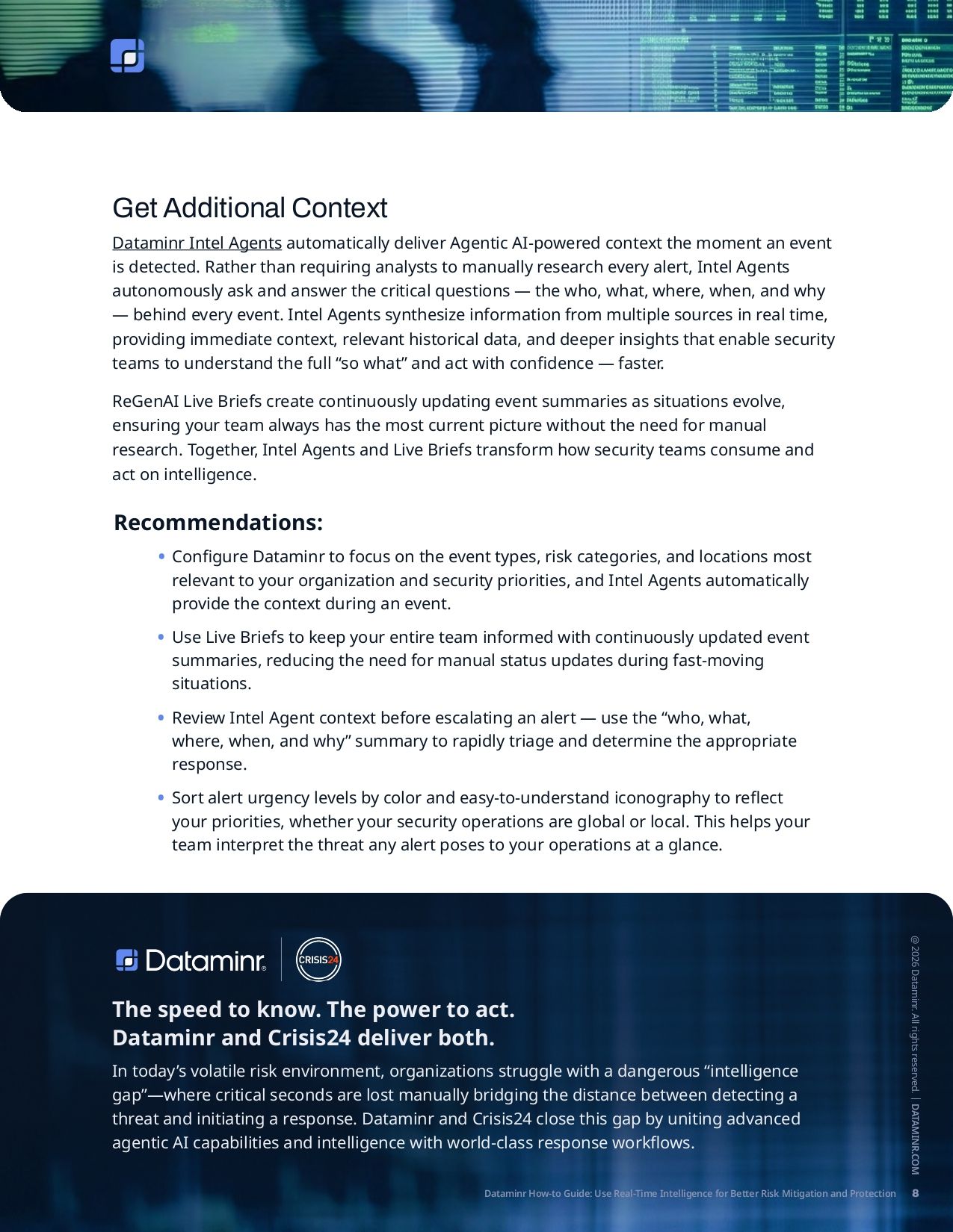 Use Real-Time Intelligence for Better Risk Mitigation and Protection