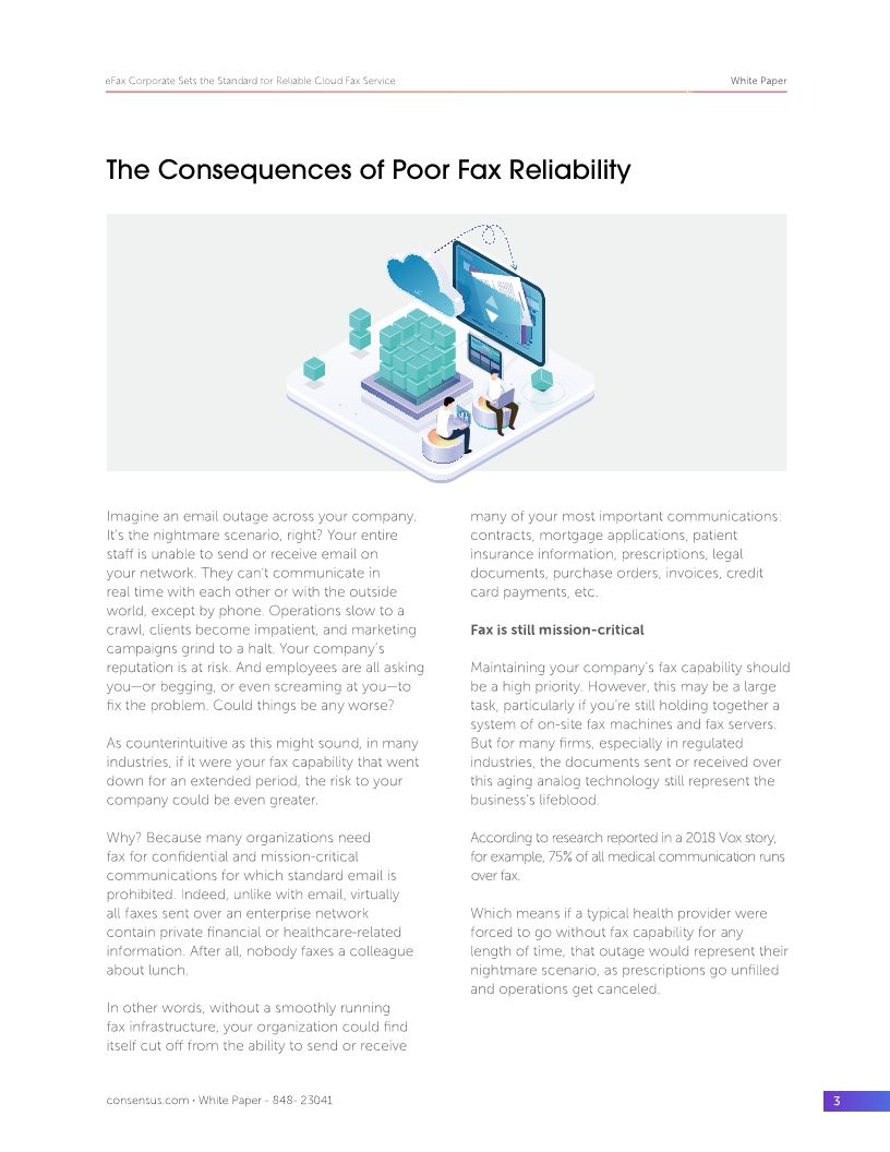 eFax Corporate Sets the Standard for Reliable Cloud Fax Service