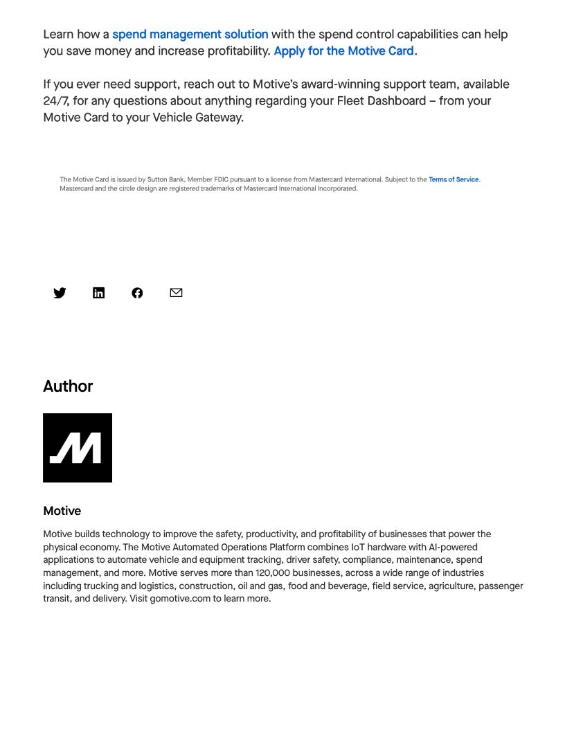 Spend Controls Reduces Fleet Card Misuse