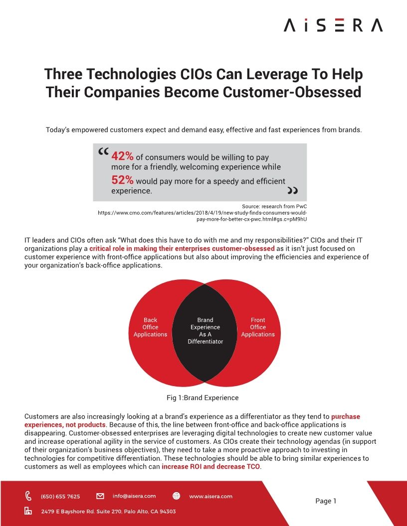 3 Technologies CIOs Can Leverage For Exceptional Brand Experience