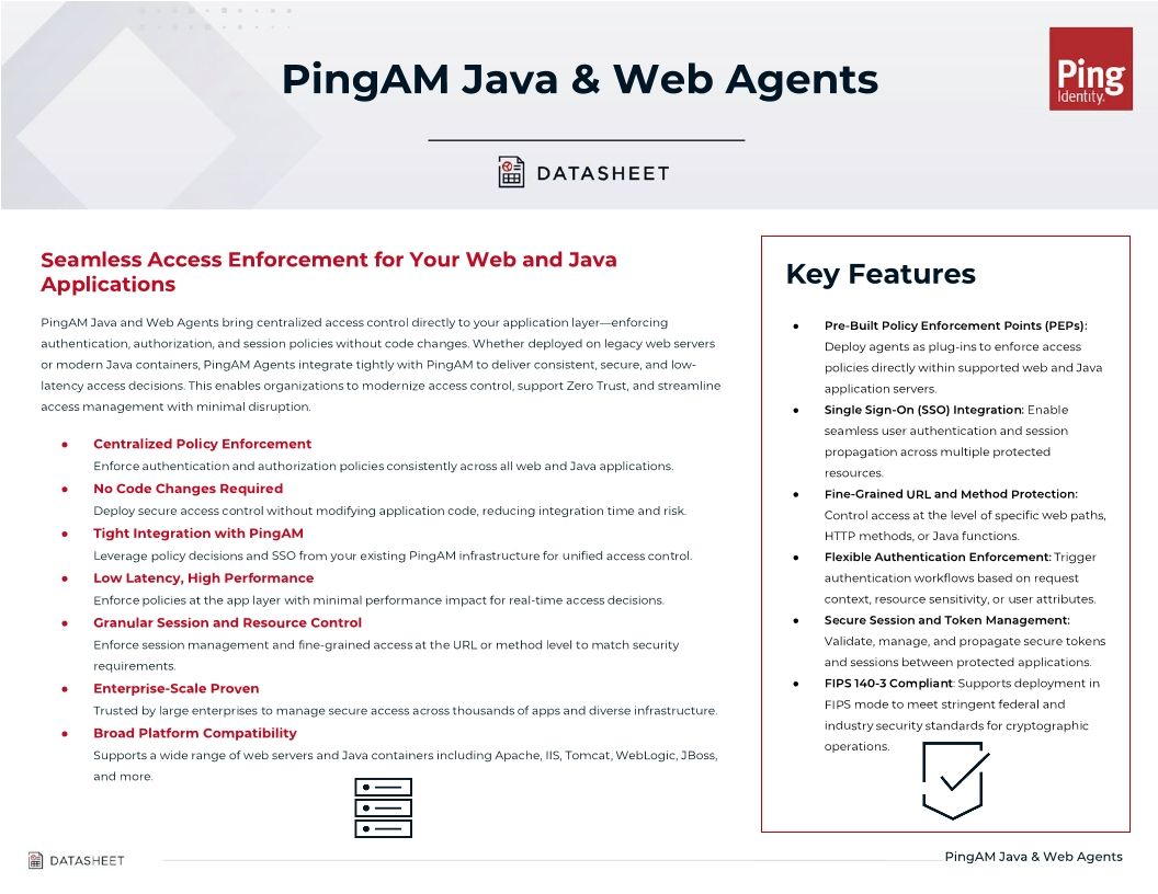 PingAM Java & Web Agents