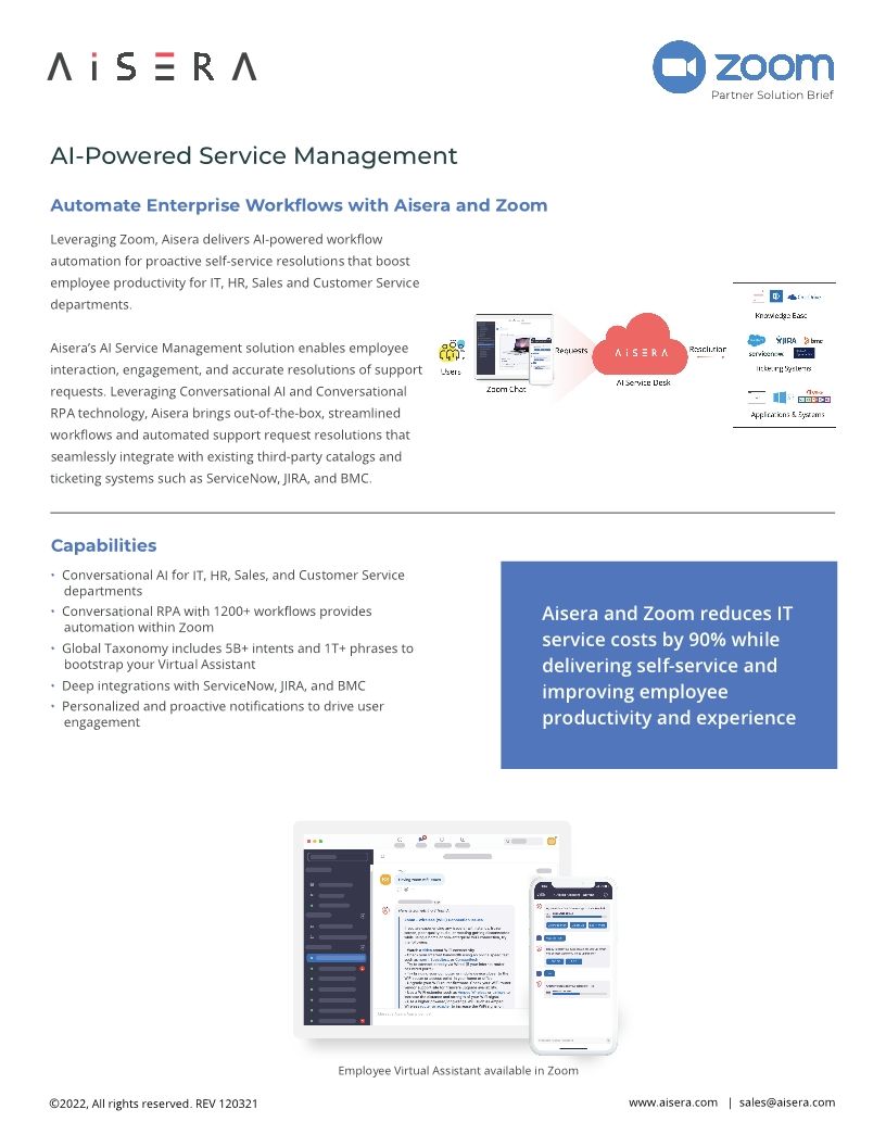 Conversational AI and Automation Solution for Zoom
