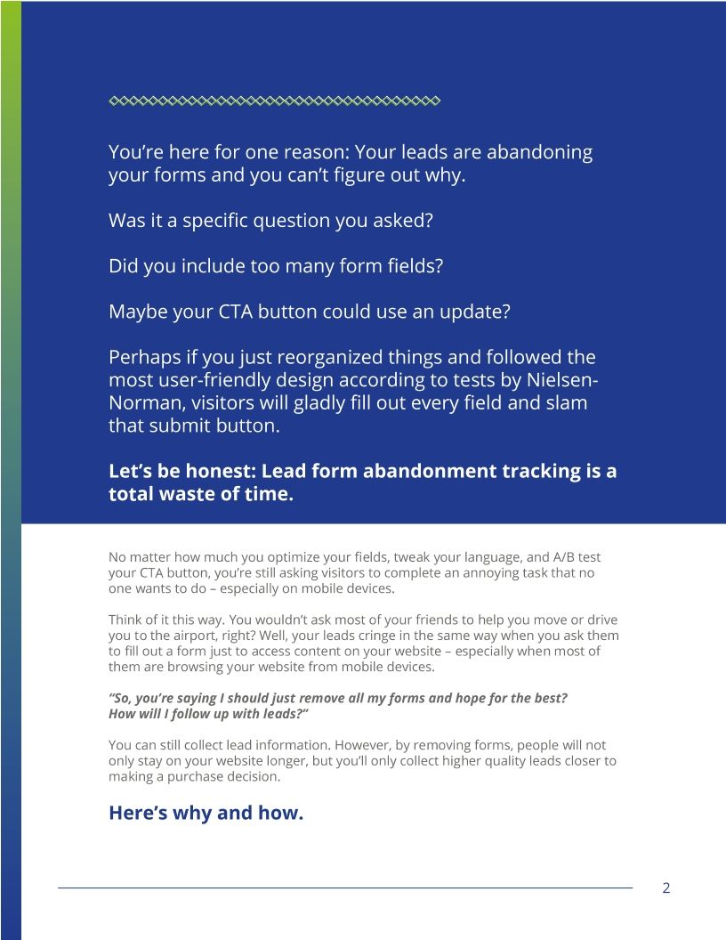 Form Abandonment Tracking Isn't Enough