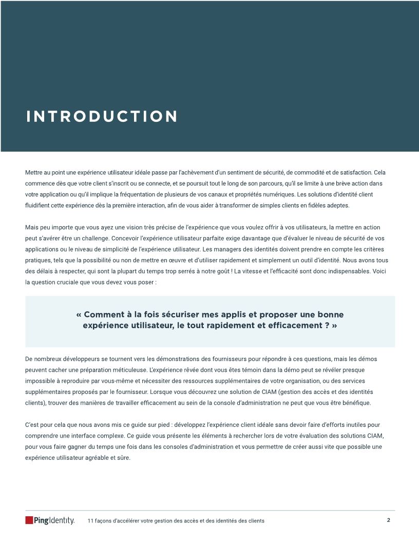 Accélérer votre gestion CIAM