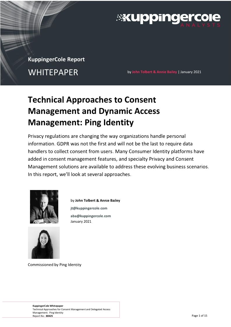 KuppingerCole: Consumer Consent Management