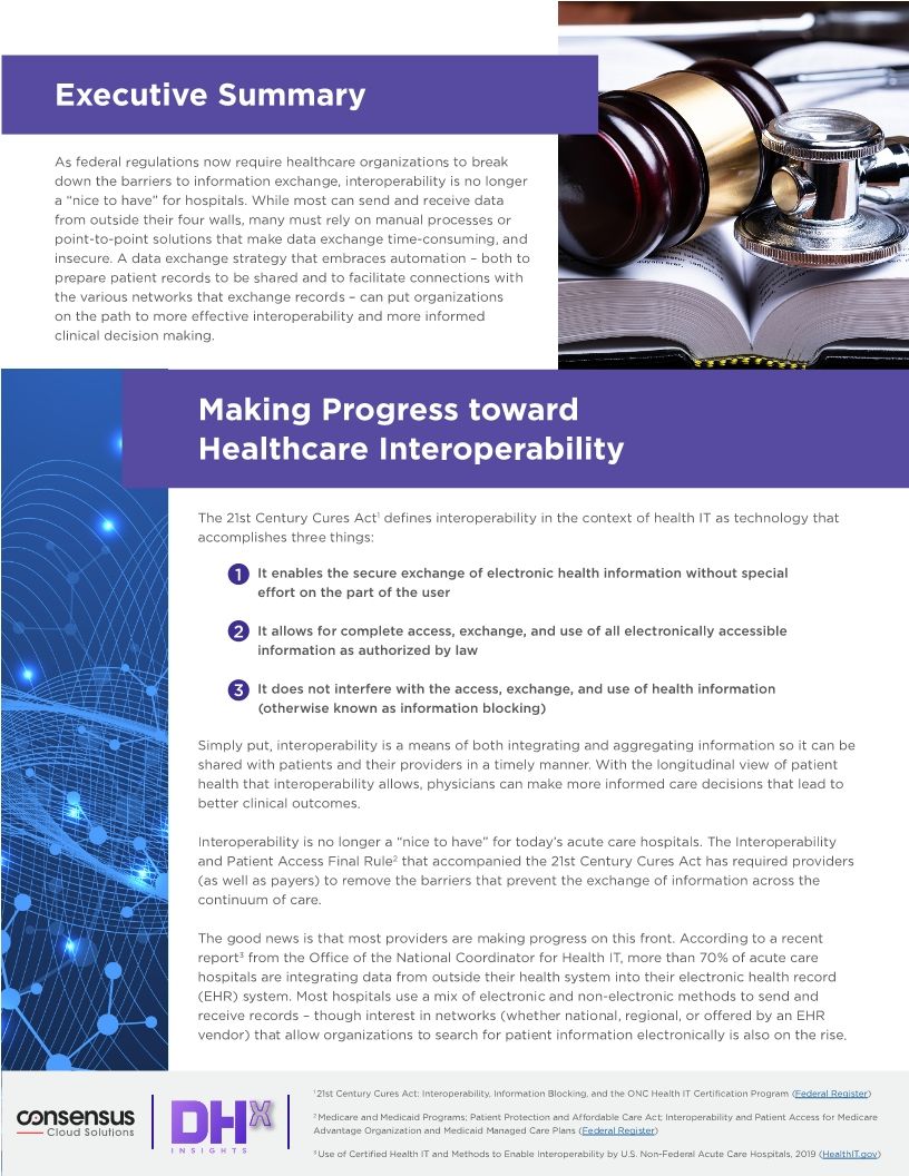 Healthcare Interoperability: Building an Intelligent Data Exchange Strategy for Hospitals and Care Providers