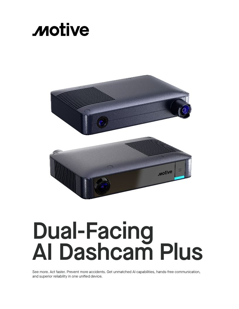 AI Dashcam Plus Dual Facing UK
