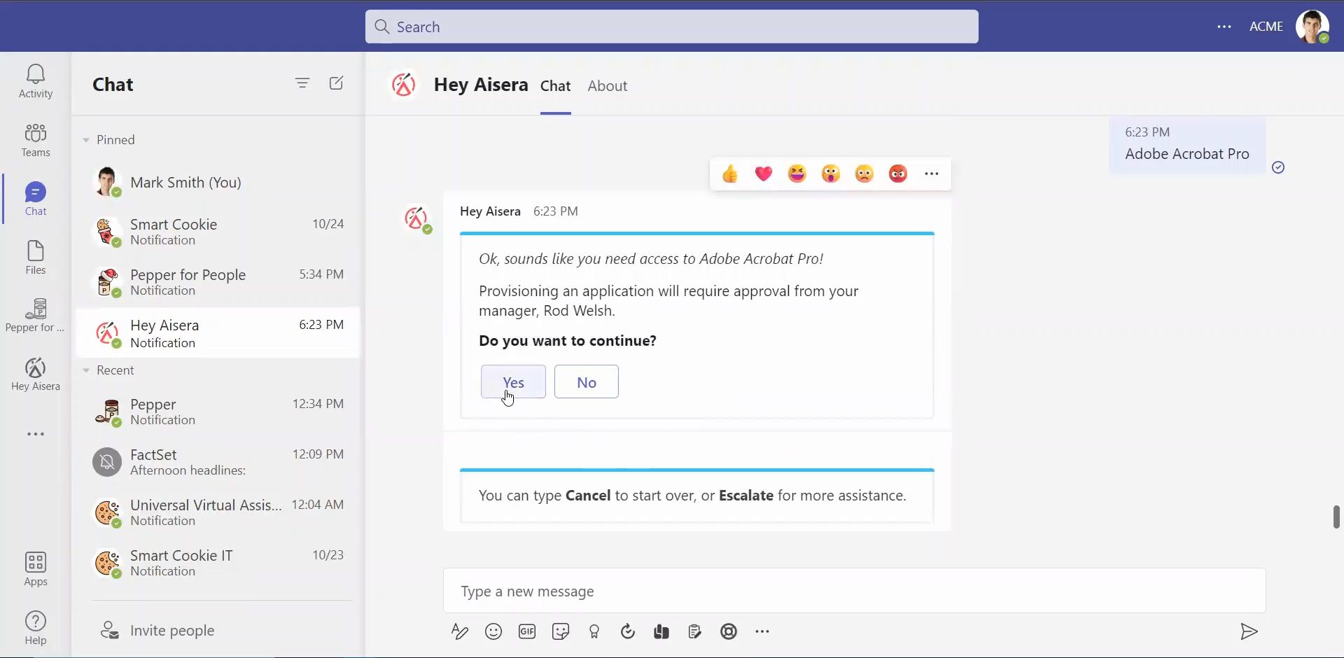 AI Service Desk & Application Provisioning