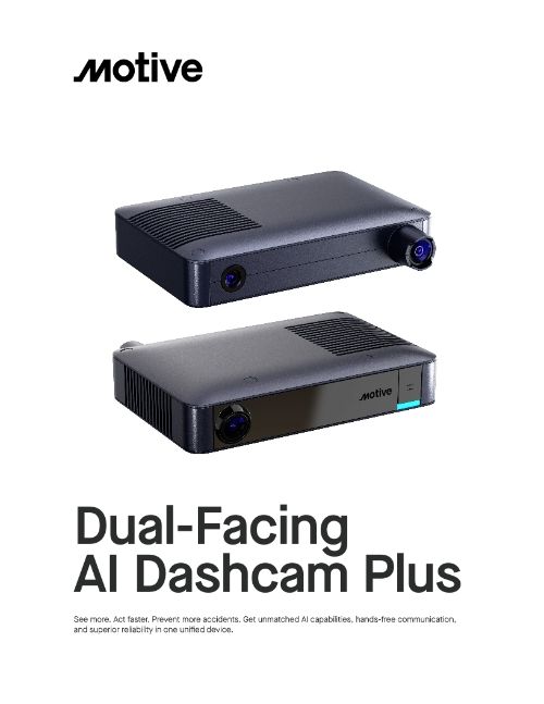 AI Dashcam Plus Dual Facing UK