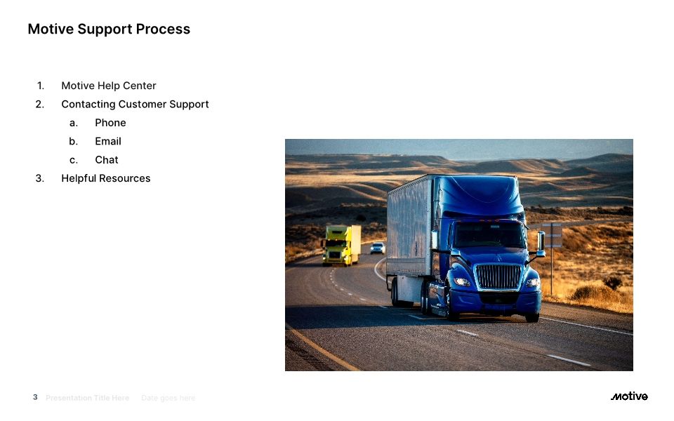 Motive Support Process Onboarding