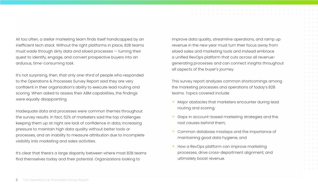 The Operations & Processes Survey Report