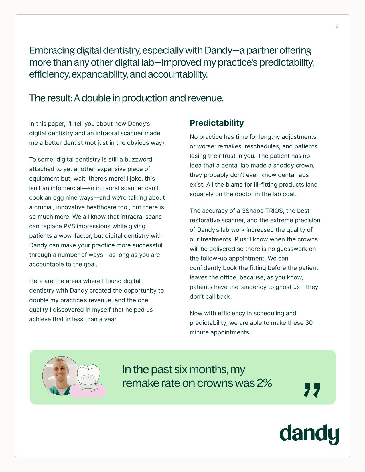 How I doubled my practice revenue with Dandy