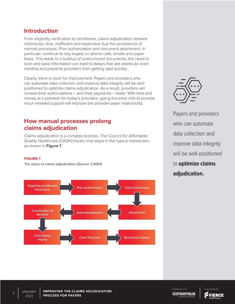 Improving the Claims Adjudication Process for Payers
