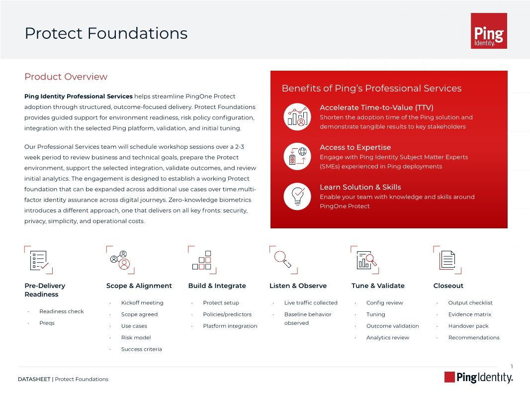 Ping Identity Professional Services: Protect Foundations
