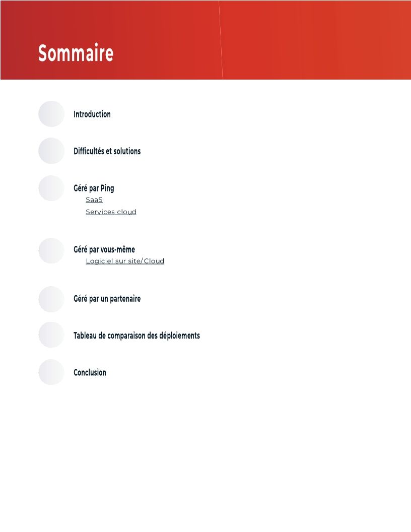 Options de d&eacute;ploiement de la plateforme PingOne Cloud