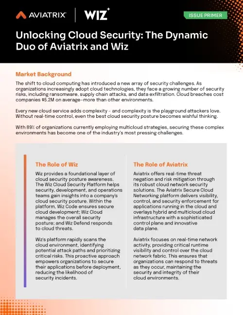 Unlocking Cloud Security: The Dynamic Duo of Aviatrix and Wiz