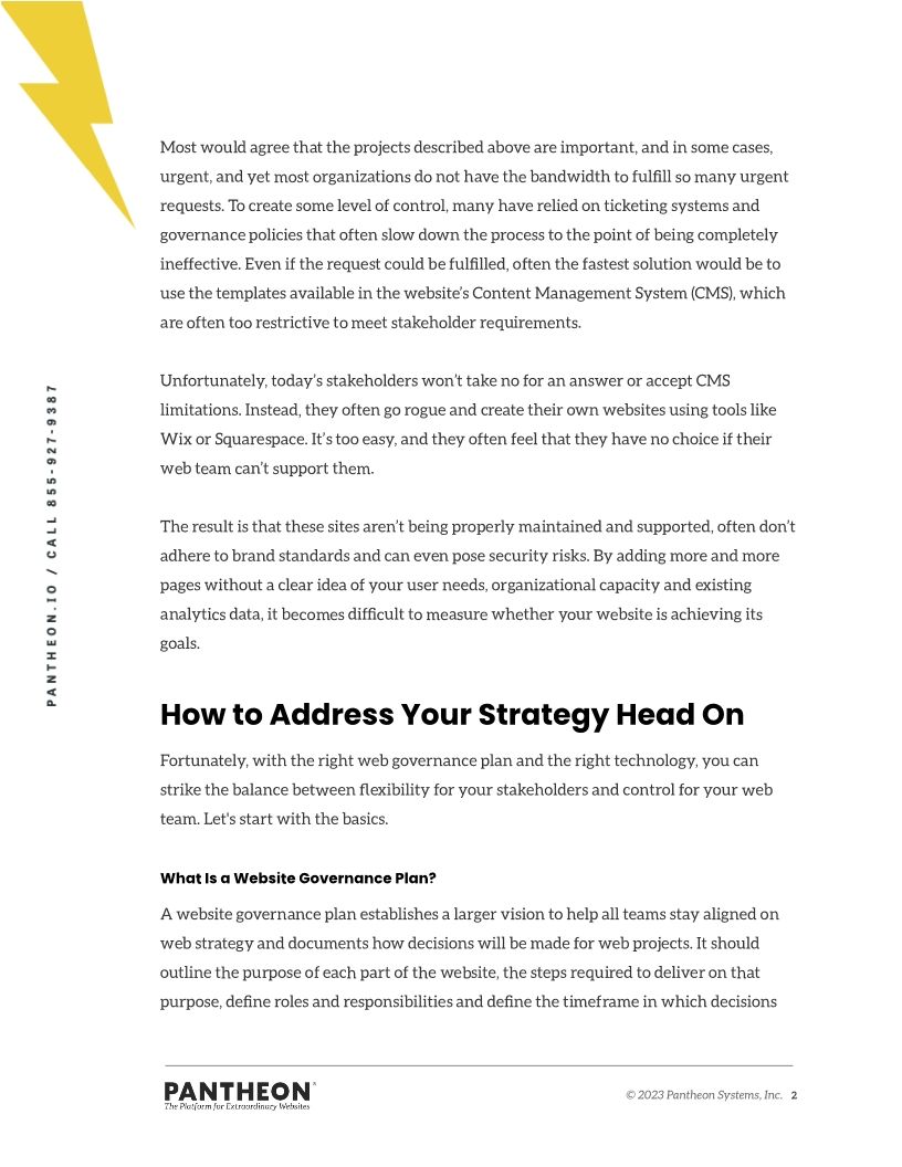 Website Governance Strategies for the Real World