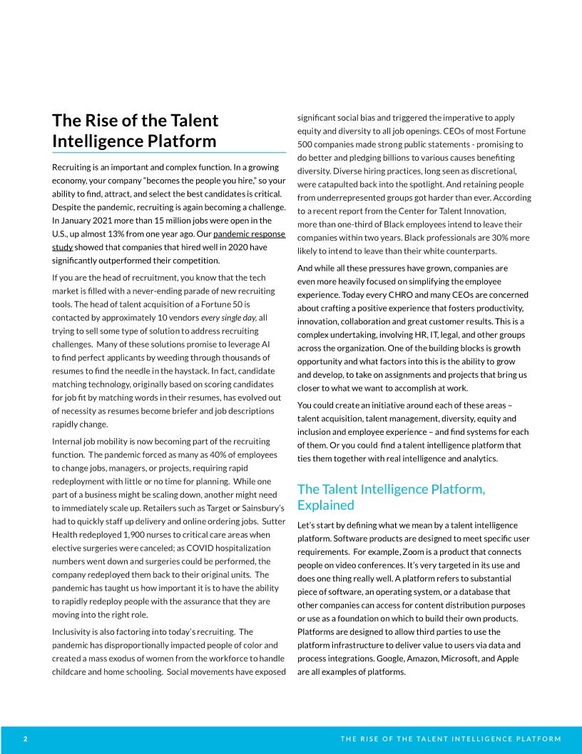 The Rise of the Talent Intelligence Platform by Josh Bersin