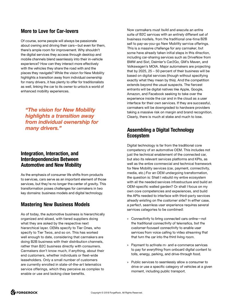 New Mobility Services: Assembling a Digital Ecosystem