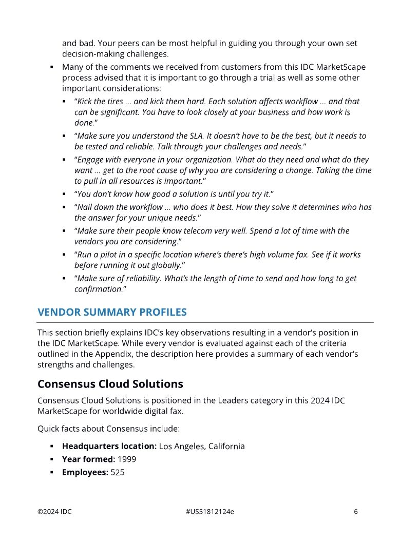 IDC MarketScape 2024 - Digital Fax Report