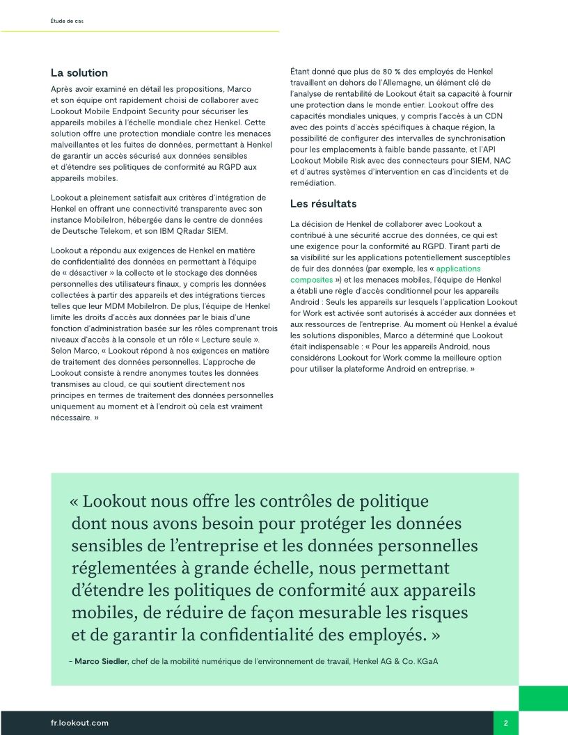 Henkel étend la conformité aux appareils mobiles en sécurisant les appareils Android et iOS de sa main-d’oeuvre mondiale